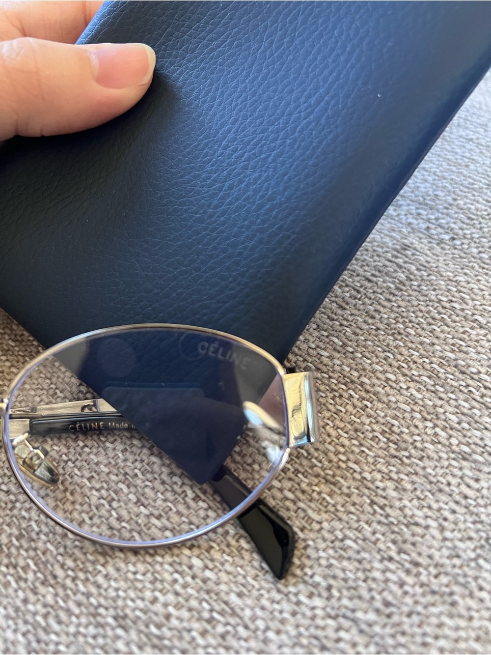 Celine Silver Triomphe Metal Oval Eyeglasses - Picture 12 of 12